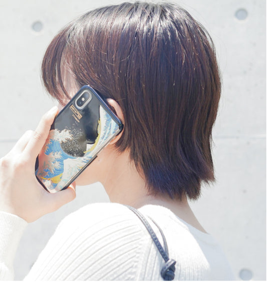 iPhone 16 / 16 Pro / 16 Pro Max Case Japanese Lacquerware– Namiura Fuji Great Wave Pattern, Handcrafted Urushi Phone Case, Made in Japan